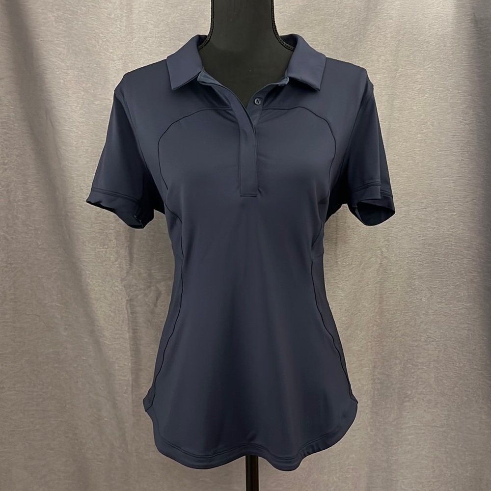 EUC lululemon Quick Drying Short Sleeve Polo Shirt Size 12 - DISCONTINUED